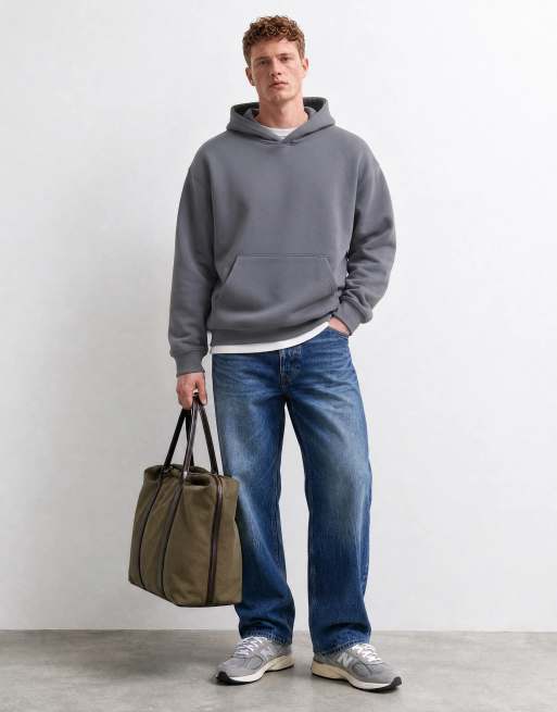 Cotton On box fit hoodie in slate stone, 10 of 10