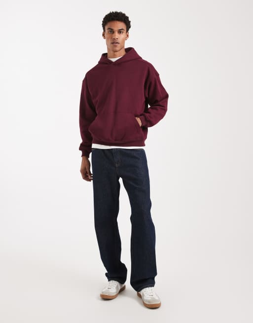 Cotton On box fit hoodie in velvet plum, 2 of 5