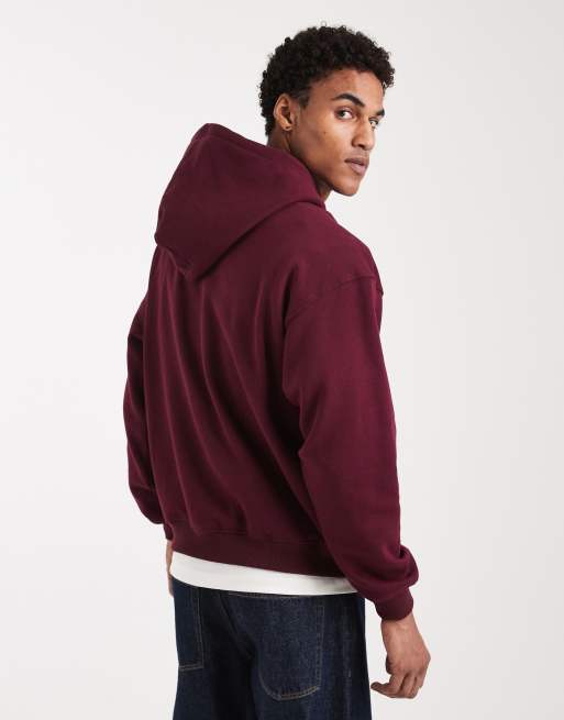Cotton On box fit hoodie in velvet plum, 5 of 5