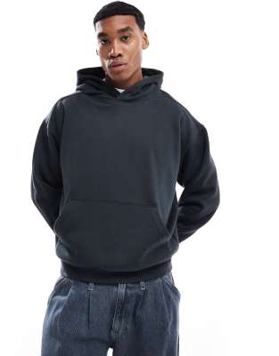 Cotton:On Cotton On box fit hoodie in washed black-Brown