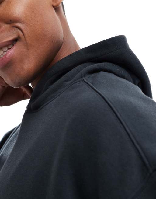 Cotton On box fit hoodie in washed black