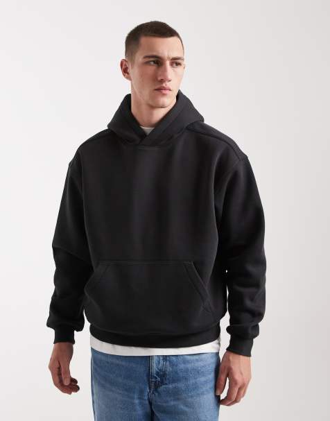 Cotton On box fit hoodie in washed black - view 1
