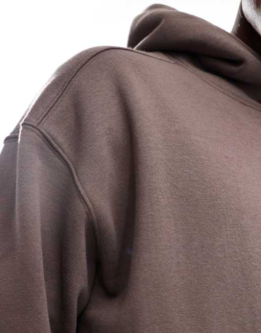 Cotton On box fit hoodie in washed chocolate 