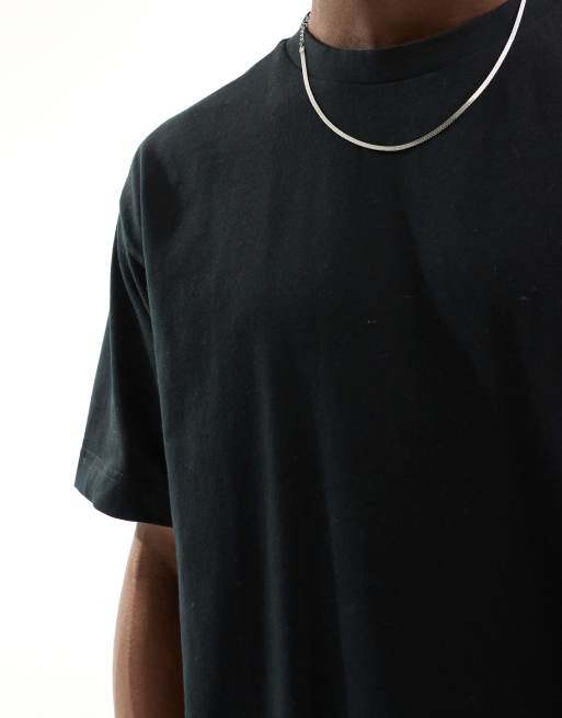 Cotton On box fit plain t-shirt in black, 2 of 4