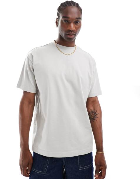 Cotton On Box fit plain t-shirt in grey - view 1