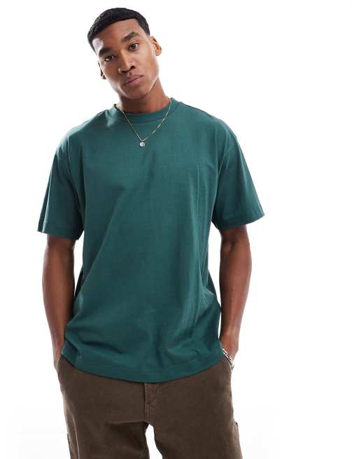 Cotton On box fit plain t-shirt in pine needle green, 4 of 4