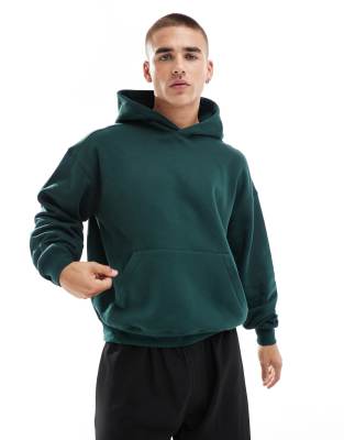 Cotton:On Cotton On box fit pullover hoodie in pine green