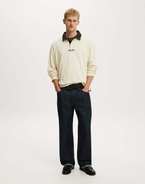 Cotton On Box fit rugby polo in white - view 1
