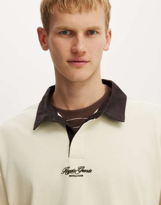 Cotton On Box fit rugby polo in white, 3 of 4