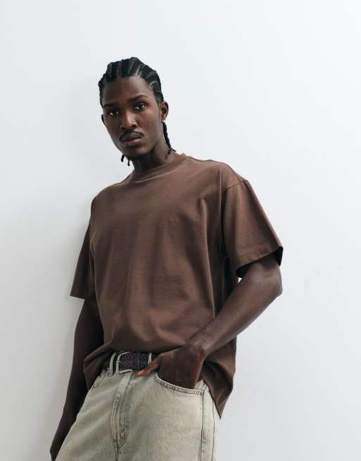 Cotton On box fit t-shirt in espresso, 5 of 5