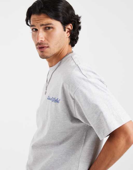 Cotton On box fit t-shirt in grey marle, 5 of 5