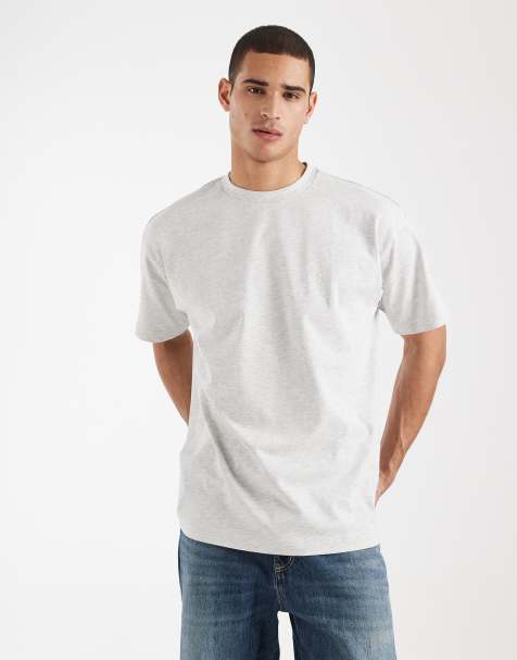 Cotton On box fit t-shirt in light grey marle - view 1