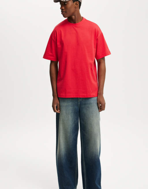 Cotton On Box fit t-shirt in race red , 4 of 4