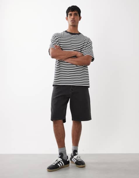 Cotton On box fit t-shirt in washed black - view 1