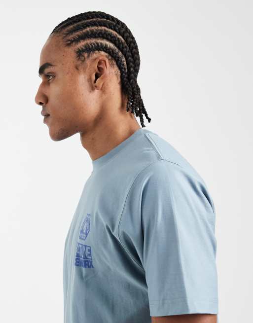 Cotton On box fit t-shirt with graphic in blue, 4 of 5