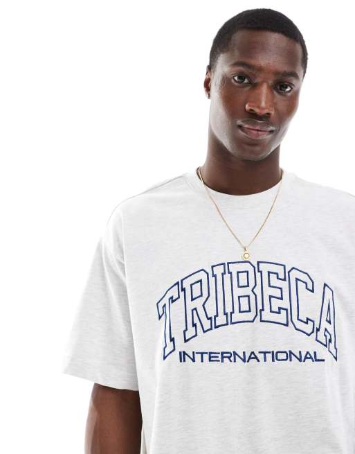 Cotton On box fit Tribeca international t-shirt in white, 4 of 4