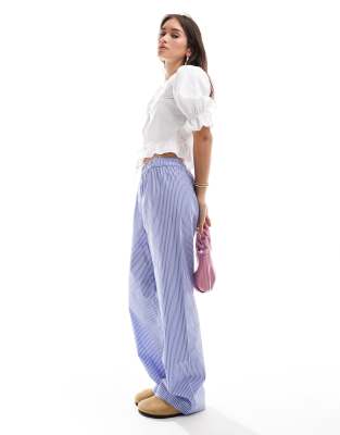 Cotton:on Cotton On Boxer Style Pajama Pants In Navy Stripe-multi