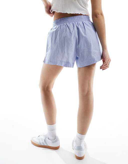 Cotton On – Boxershorts in Leinenoptik mit blauen Streifen , 2 von 5