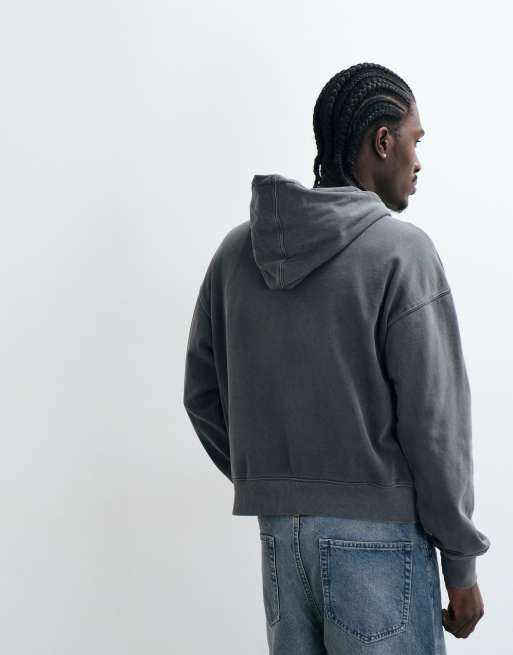 Cotton On boxig hoodie med dragkedja i slate stone wash, 2 av 5