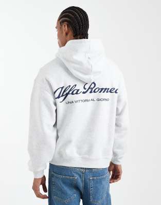 Cotton On boxy fit alpha romeo graphic hoodie in white white 15090₽
