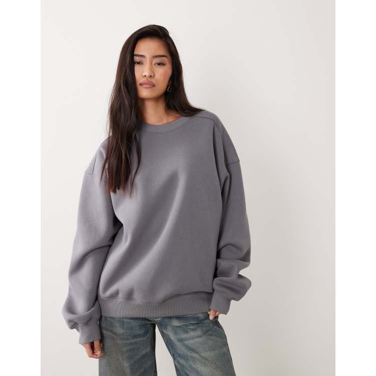 トップス STONE  COTTON SWEATSHIRT Cotton On boxy fit crew neck sweatshirt in slate stone | ASOS