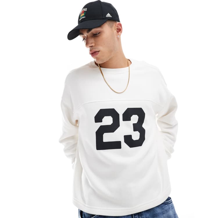 Cotton On boxy fit graphic crew sweatshirt with 23