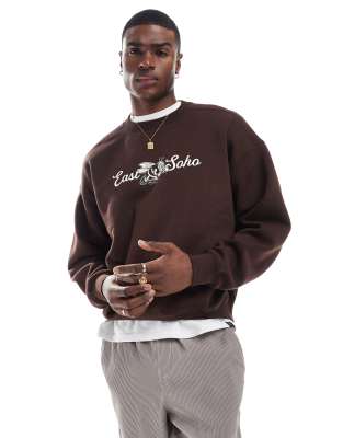 COTTON:ON COTTON ON BOXY FIT GRAPHIC CREWNECK SWEATER 
