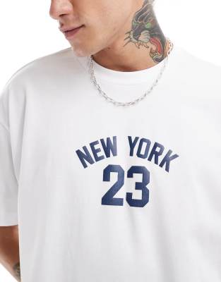 Cotton:on Cotton On Boxy Fit New York Graphic T-shirt In White