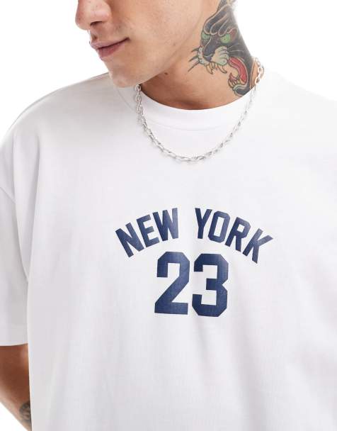 Cotton On boxy fit New York graphic T-shirt in off-white - view 1