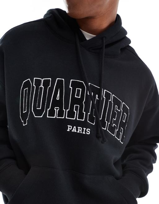 Cotton On boxy fit pullover hoodie in black with Paris graphic, 2 of 4