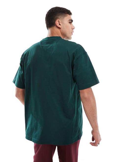 Cotton On boxy fit t-shirt with West Avenue print in green 