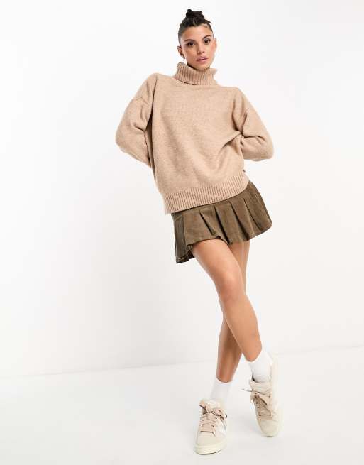 Boxy-fit turtleneck sweater