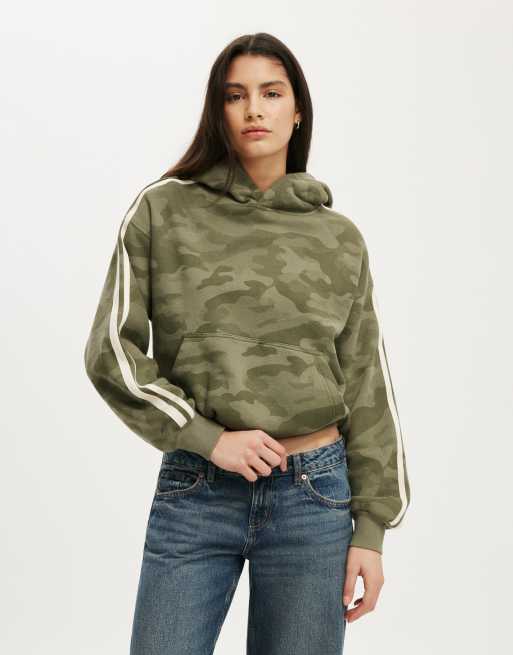 Cotton On Boxy fleece hoodie in nikki camo, 2 of 4