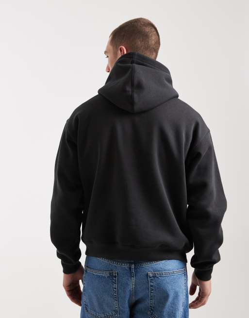 Cotton On - Boxy hoodie in zwart met wassing, 3 van 5