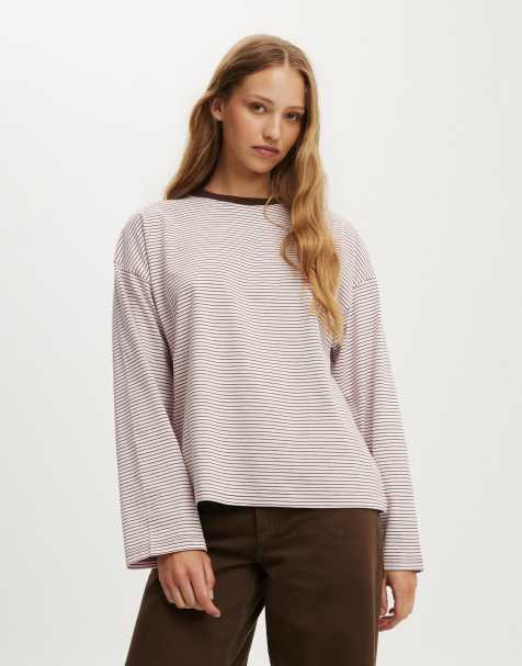 Cotton On Boxy long sleeve top in multi - view 1