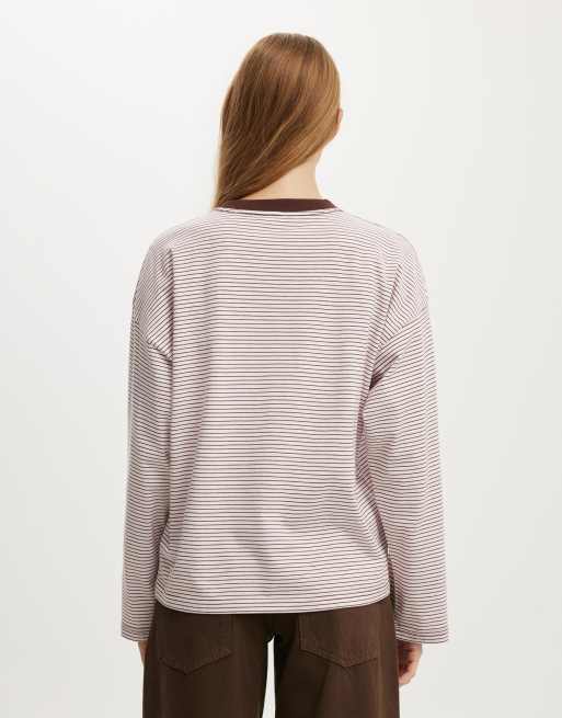 Cotton On Boxy long sleeve top in multi, 4 of 4