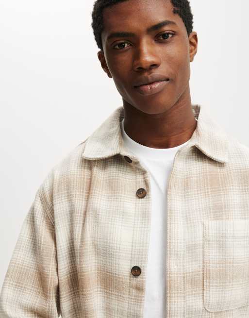 Cotton On Boxy overshirt in off-white - IVORY, 3 of 4