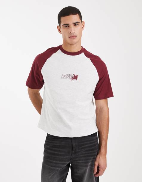 Cotton on boxy oversized graphic T-shirt in white heather - view 1