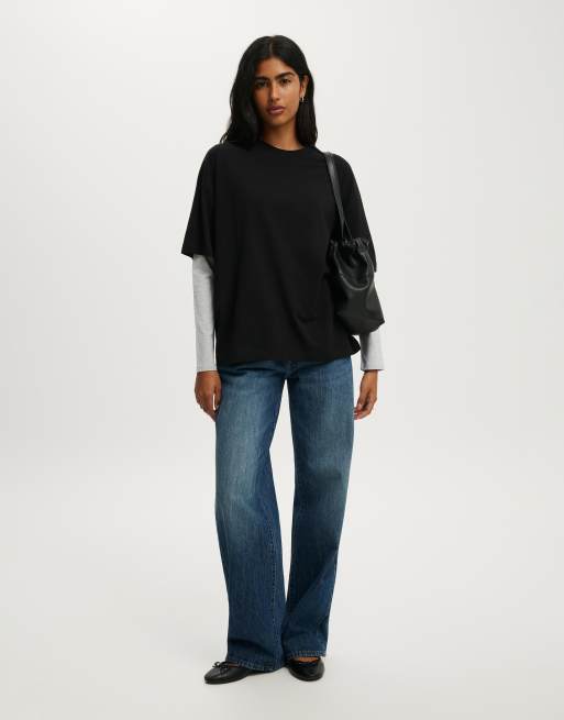 Cotton On Boxy short sleeve tee in black, 2 of 4