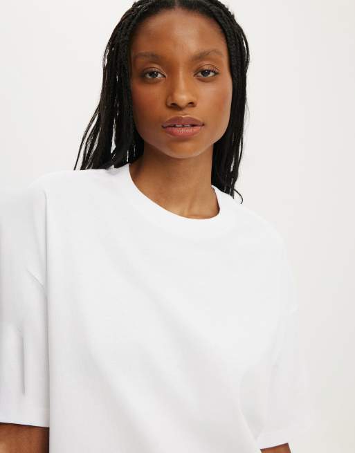 Cotton On Boxy short sleeve tee in white, 3 of 4