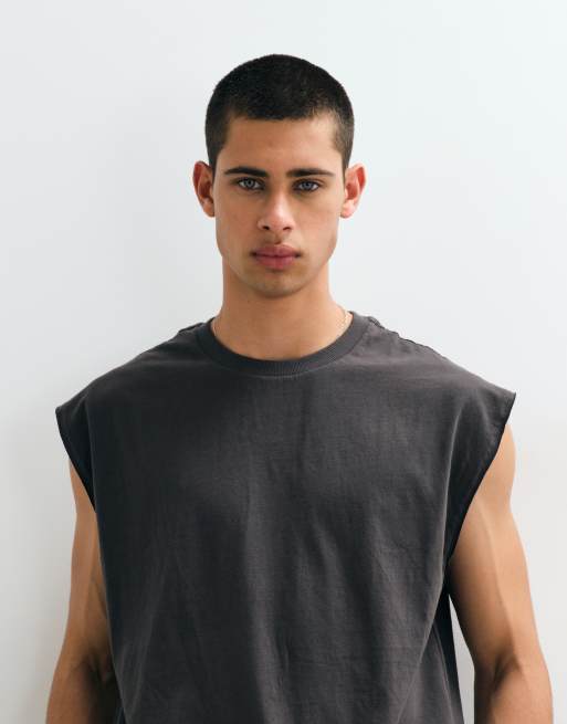 Cotton On boxy T-shirt med oversized pasform i falmet skifergrå, 3 af 5