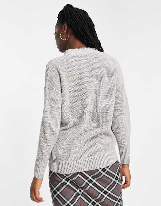 Cotton On boyfriend cardigan in gray ASOS