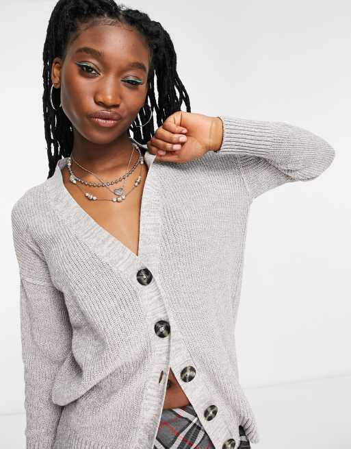 Cotton On boyfriend cardigan in grey 