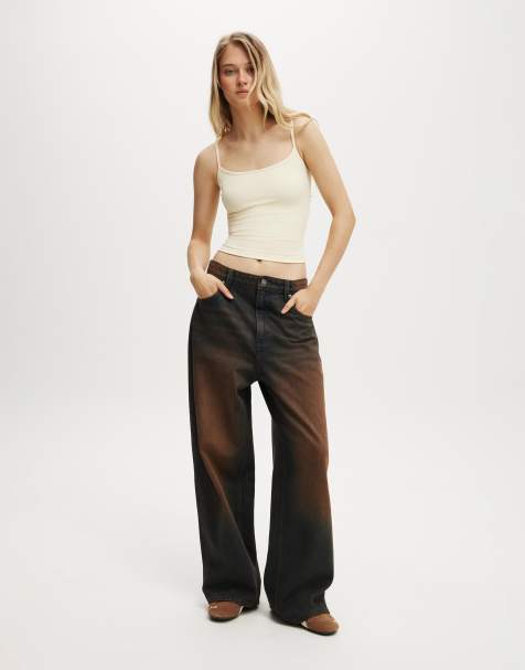 Cotton On Boyfriend super baggy jean in brown  - BROWN - view 1