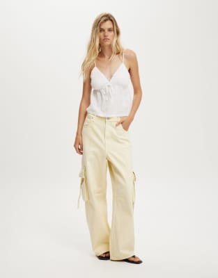 Cotton On Boyfriend super baggy jean in yellow  