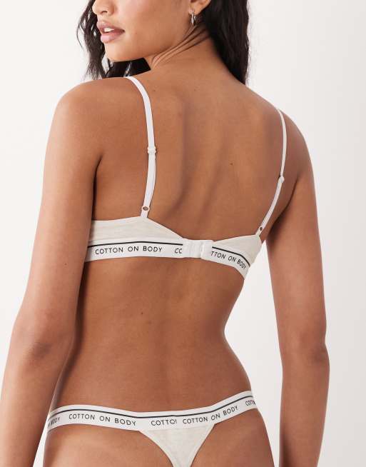 Cotton On branded cotton g-string in butterscotch, 2 of 4