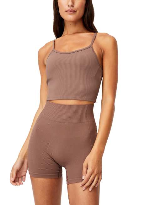 Cotton On - Brassière de sport à bretelles - Marron , 2 de 4