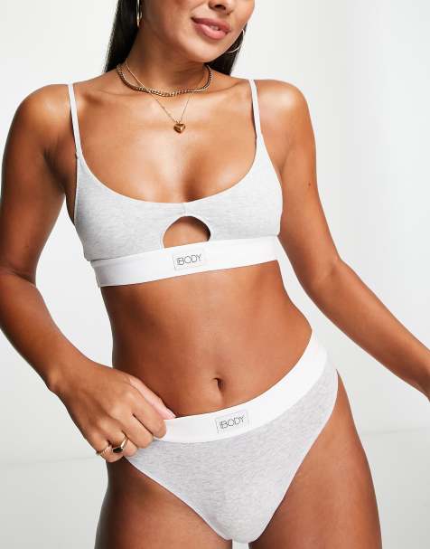 Cotton On - Brassière grigia in cotone con scollo rotondo - view 1