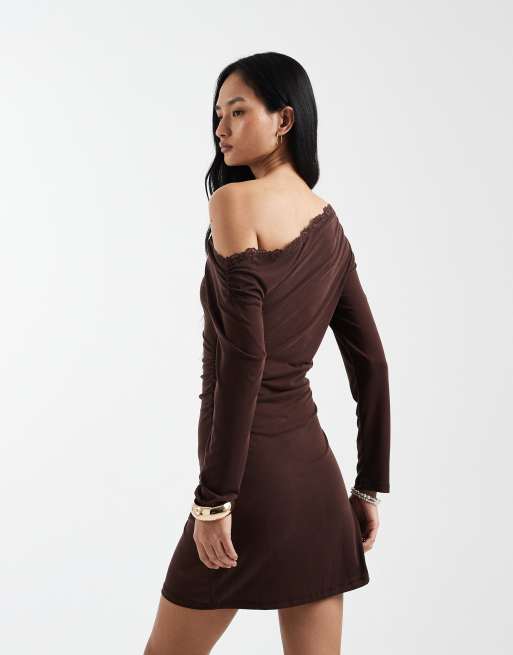 princess polly baby blue dress 100% Mongolian Cashmere Ribbed Turtleneck Sweater Dress in Rich Burgundy