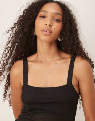 Cotton On Brooke Mesh Cami In Black
